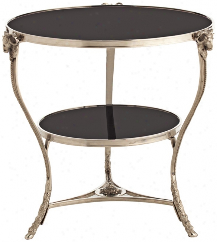 Arteriors Home Aries Polished Nickel & Marble Table (r8530)