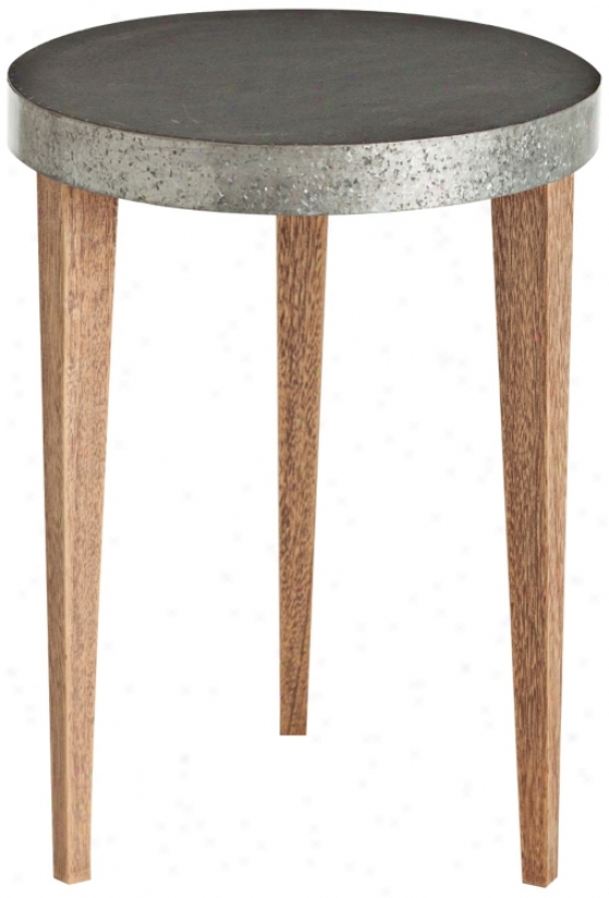 Arteriors Home Nolan Meatl Clad Wood Accent Table (u2281)