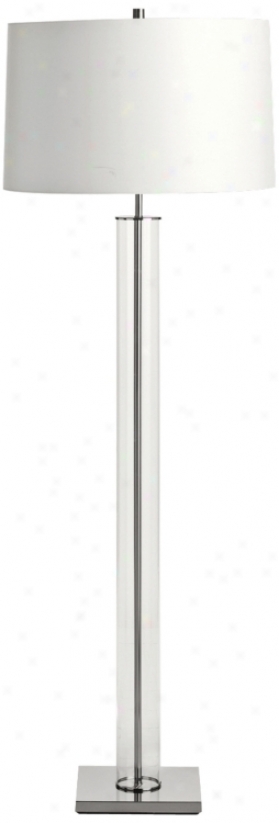 Arteriors Home Norman Glass And Polished Nickel Floor Lamp (u2969)