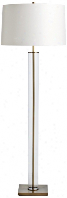 Arteriors Close Norman Glass And Vintage Brass Floor Lamp (u2970)