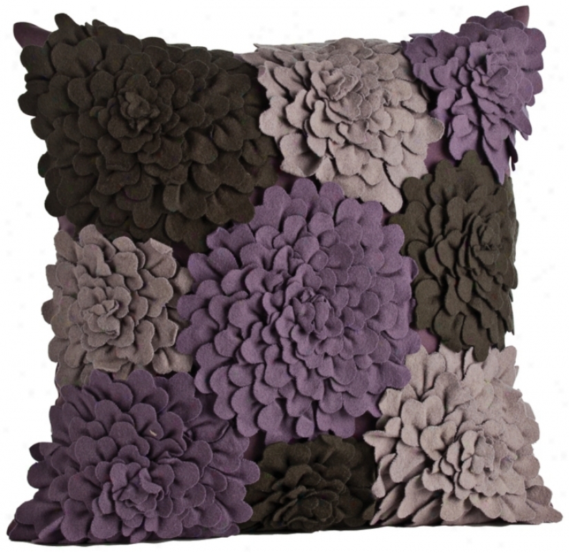 Arteriors Home Plum Flannsl 17" Square Accent Pillow (u2247)