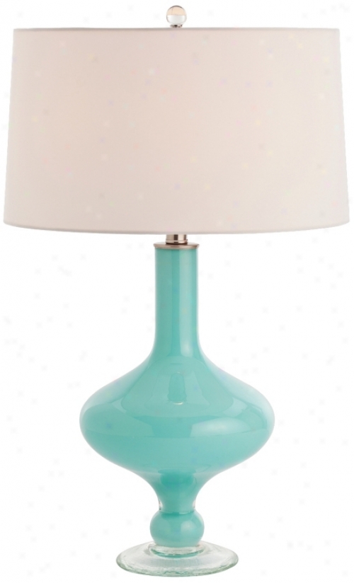 Arteriors Home Rory Soft Cyan Gllass Table Lamp (v5091)