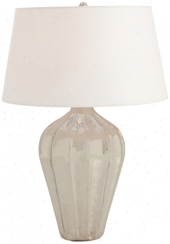 Arteriors Home Shelby Fluted Polished Nicksl Table Lamp (v5120)