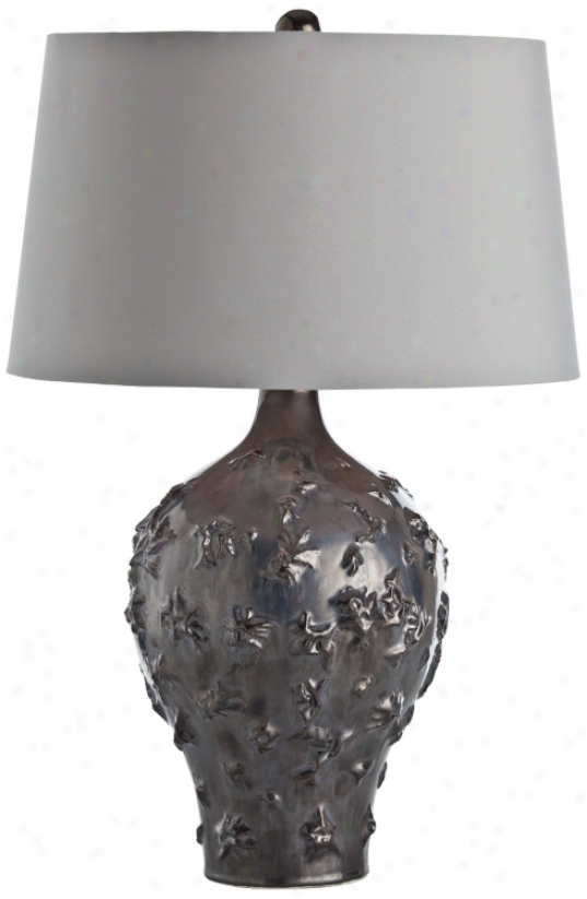 Arteriors Home Tallulah Gunmetal Porcelain Table Lamp (v5410)