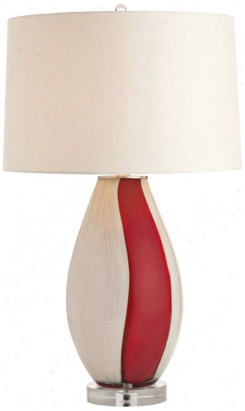 Arteriors Homr Teo Red Glass Buffet Lamp (v5128)