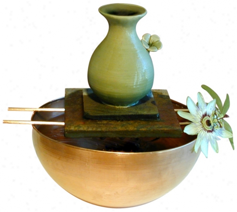 Asian Flower Vase Fountain (98227)