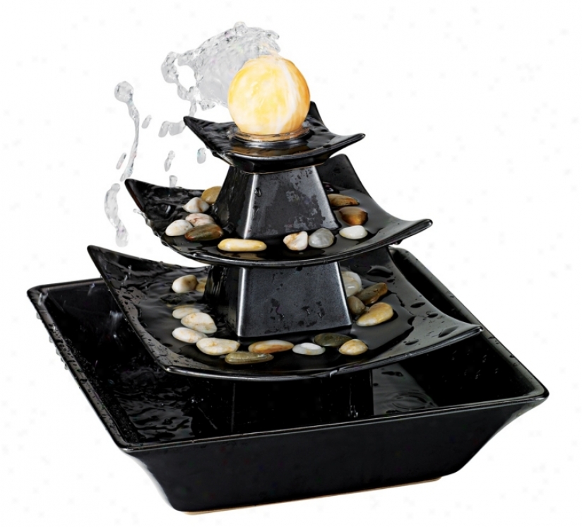 Asian Infusion Tieered Tabletop Fountain (57961)