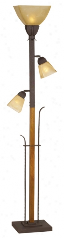 Aspen Grove Torchiere Prevail over Lamp (f6017)