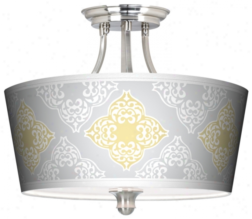 Aster Grey Tapered Drum Gicl3e Ceiling Light (m1074-p6005)