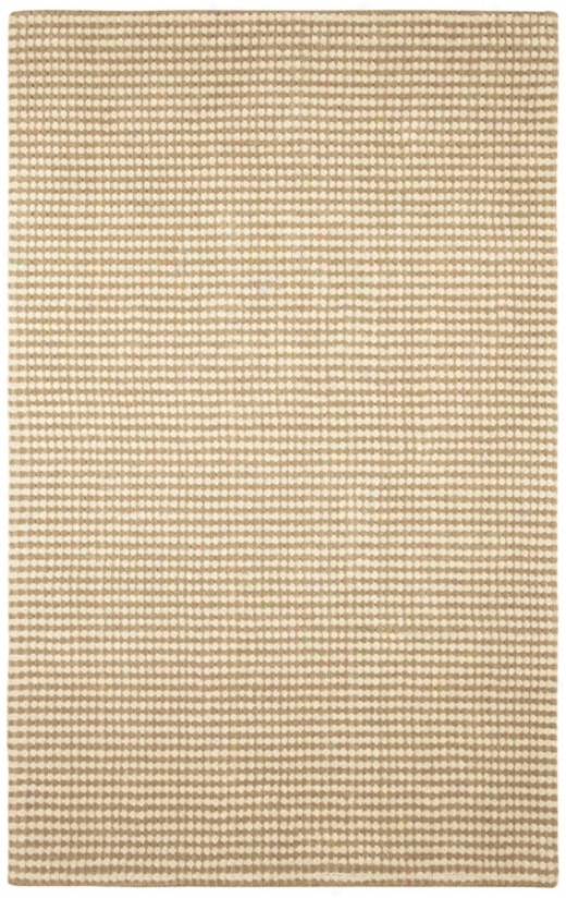 Auckland Collection Buttetmilk Wool 3'x5' Area Rug (m0955)