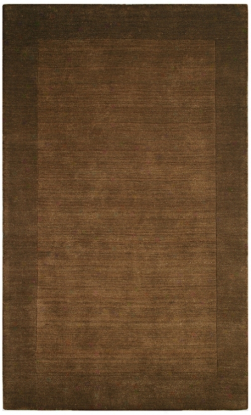 Auckland Collection Chocolate Brown Wool 2'6"x8' Runner (k8255)