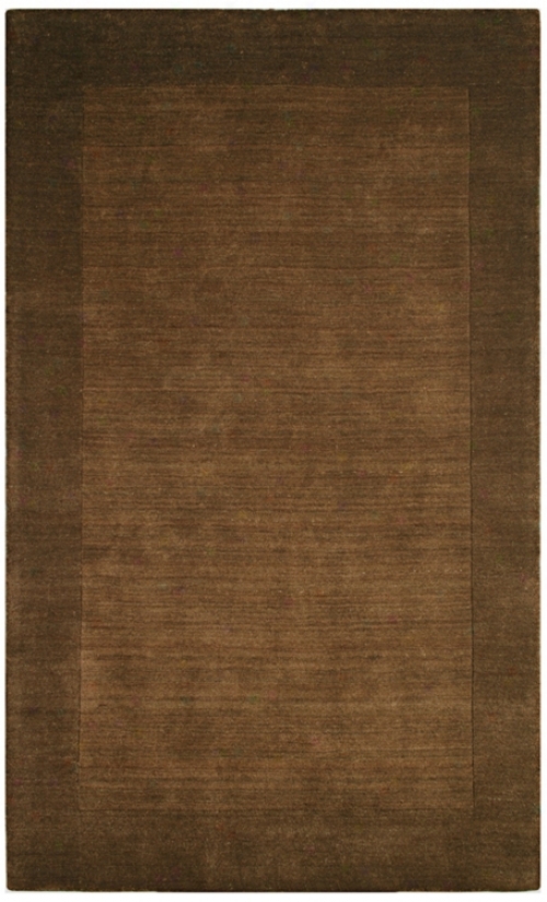 Auckland Collection Chocolate Brown Wool 2&'x3' Area Rug (k82252)