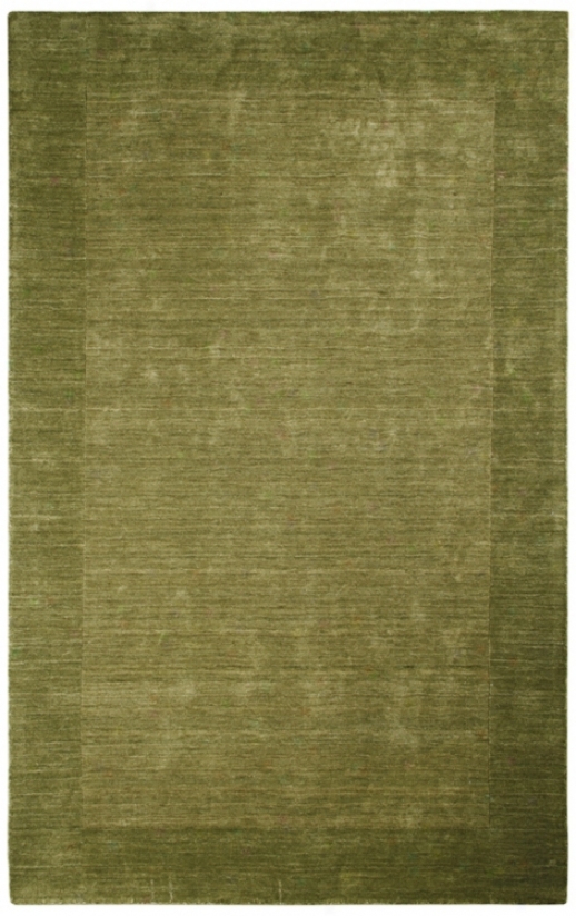Auckland Collection Fern Green Wool 2'x3' Area Rug (k8223)