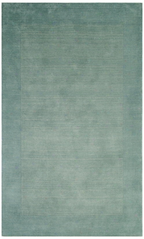 Auckland Collection Ice-torrent Light Blue Wool 8'x10' Area Rug (k8247)