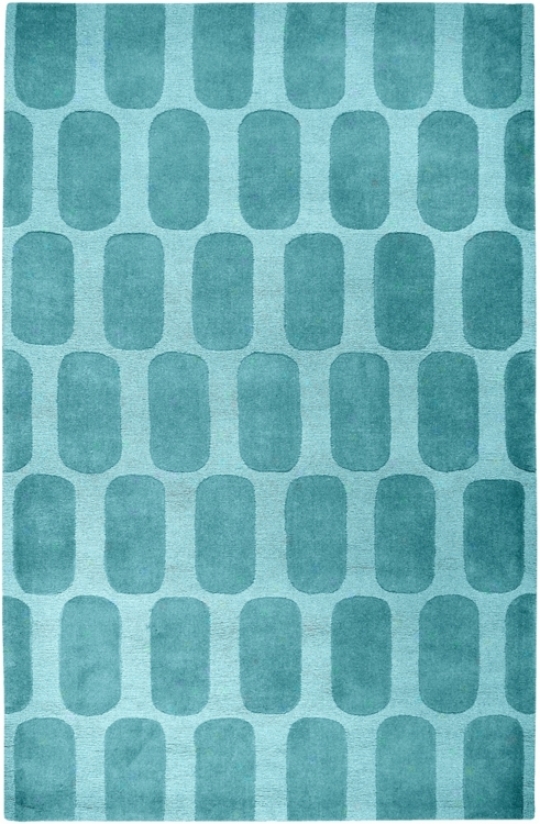 Auckland Collection Honeycomb Azure 3'x5' Area Rug (t7289)
