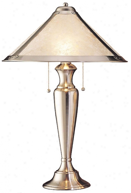 Aurora Collection Silver Mission Table Lamp (83183)