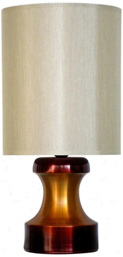 Babette Holland Pawn Two-tone Rust Mod3rn Table Lamp (v5512)