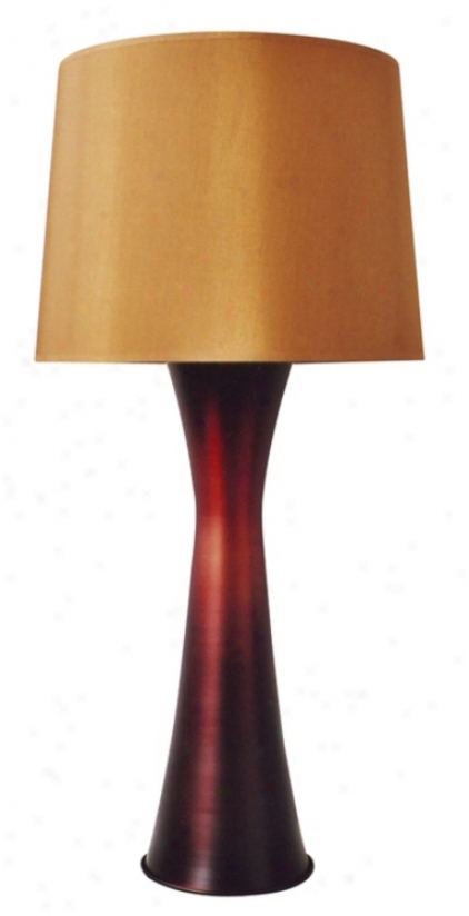 Babetye Holland Raku Red Skyscraper Stand  Lamp (57622)