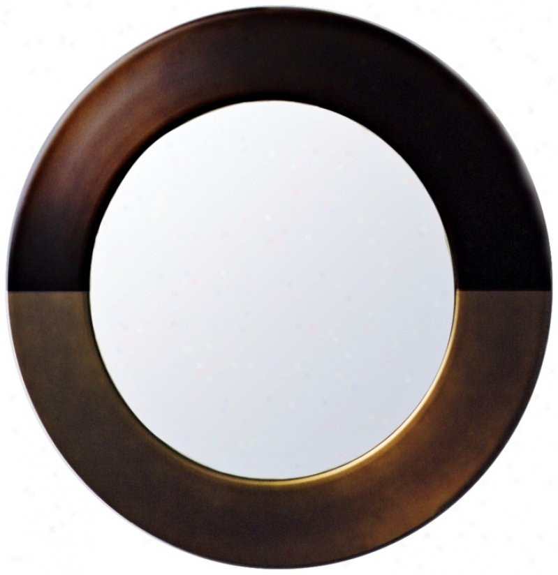 Babette Holland Sunset Bronze Spherical 30" Wide Wall Mirror (m5635)