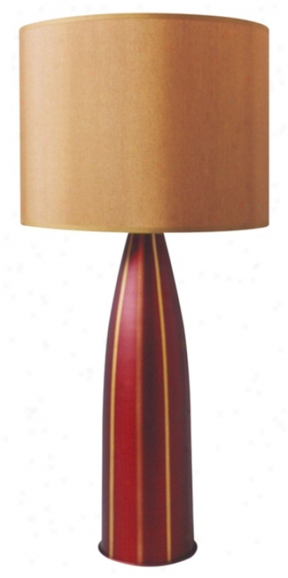 Babette Holland Val Raku Stripe Aluminum Table Lamp (57615)