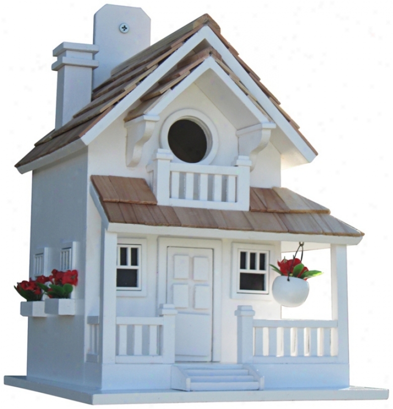 Backyard Bird Cottage White Birdhouse (t3226)