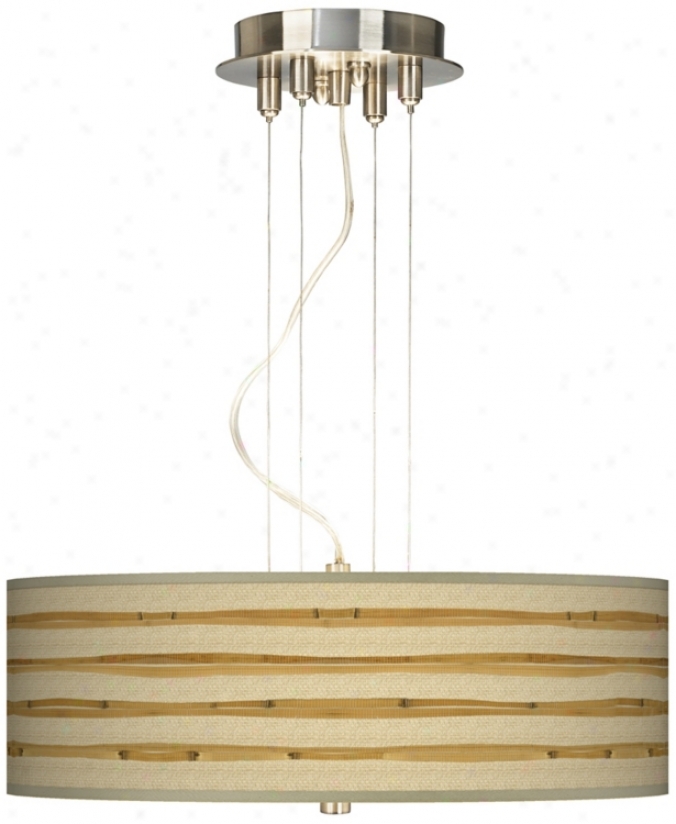 Bamboo Wrap 20" Wide Three Light Pendant Chandelier (17822-v3117)