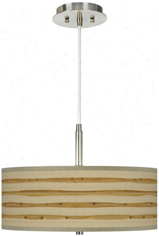 Bamboo Wrap Giclee 16" Wide Pendant Chandelier (g9447-v3123)