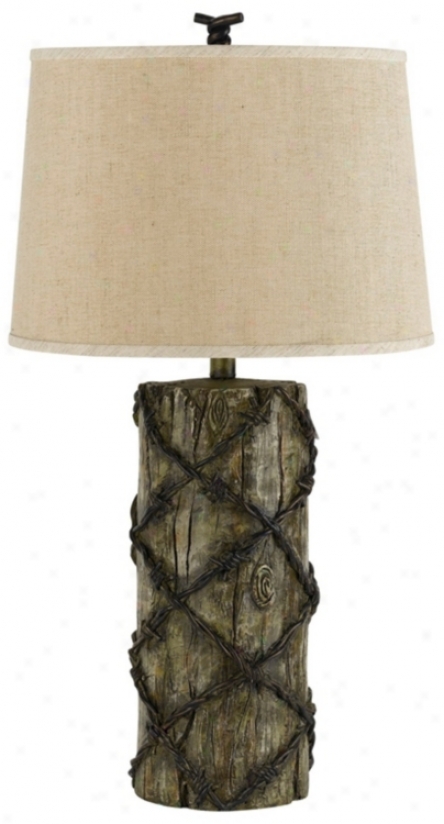 Barb-wire Rustic Table Lamp (p6676)