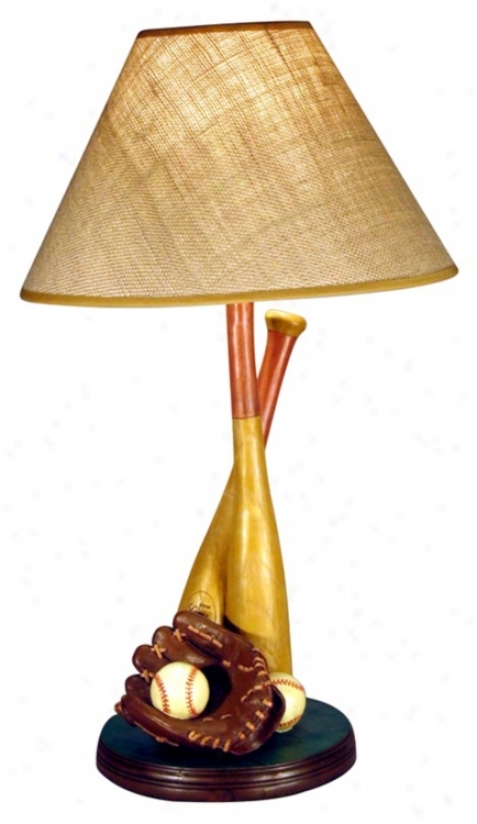 Baseball Bat And Ball Table Lamp (24437)