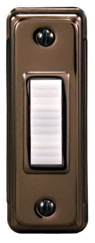 Basic Series Bronze With White Button Doorbell Button (k6295)