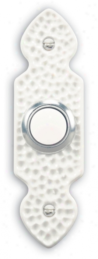 Basic Seriees Hammered White With White Doorbell Button (k6304)