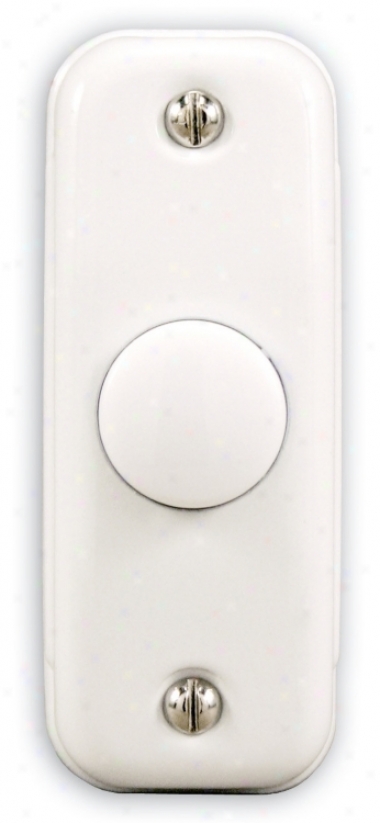 Basic Series Pure Finish With White Round Doorbell Button (k6309)