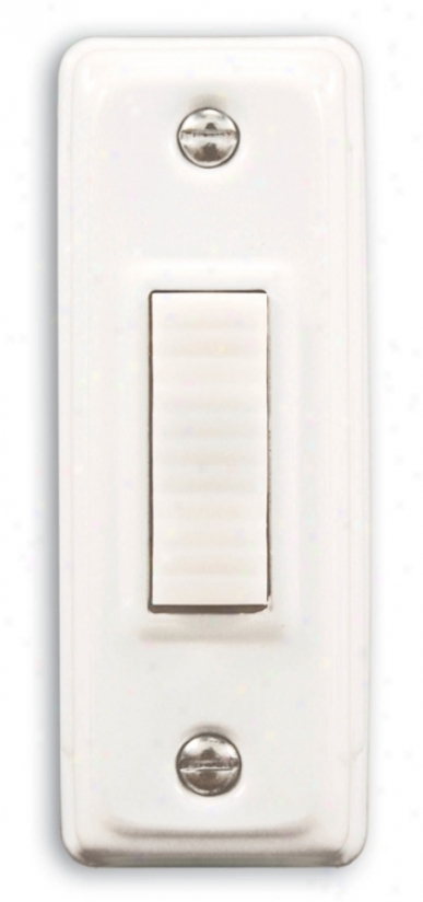 Basic Ssries White With White Bar Doorbell Button (k6307)