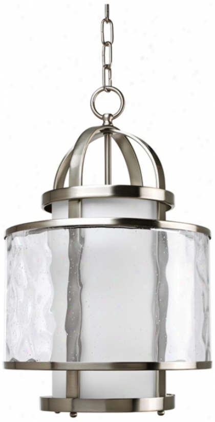 Bay Court Collection Nickel 11 3/4 " Remote Pendant Light (r7959)