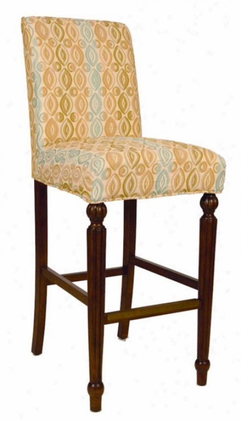 Beach Slipcovered Turned Leg 32 1/2" High Barstool (m5100-m5116)