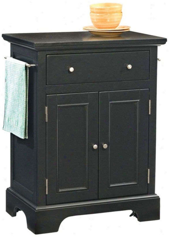 Bedford Ebony Small Kitchen Cart (u0433)