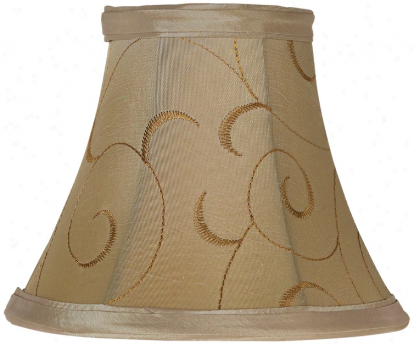 Beige Embroidered Lamp Degree 3x6x5 (clip-on) (m2727)