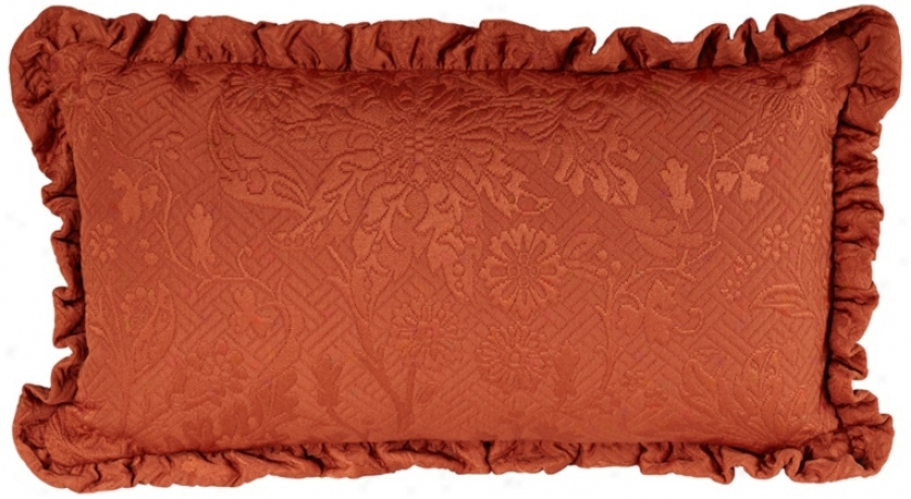 Bella Collection Terracotta 18" Wide Lumbar Pillow (u0091)