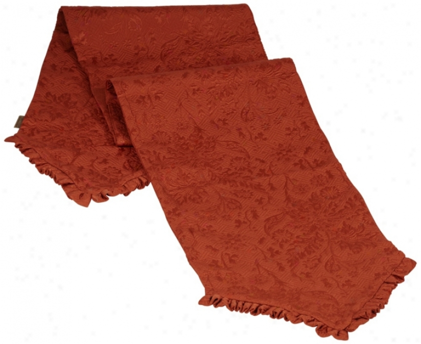 Bella Collection Terracotta Fabric Table Runner (u0103)