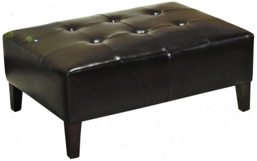 Beverly Mocha Bicast Leather Ottoman (g4796)