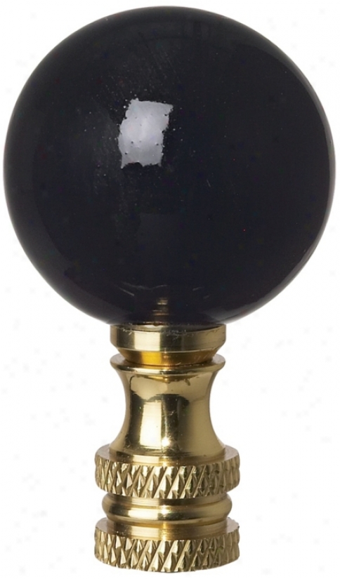 Black Ceramic Ball Finial (n5286)