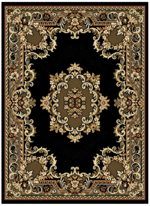 Black Epiphany 7' 10"x10' ;6" Yard Rug (j3358)