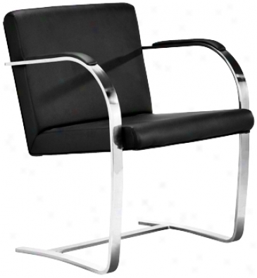 Black Leather Burn Armchair (g4233)