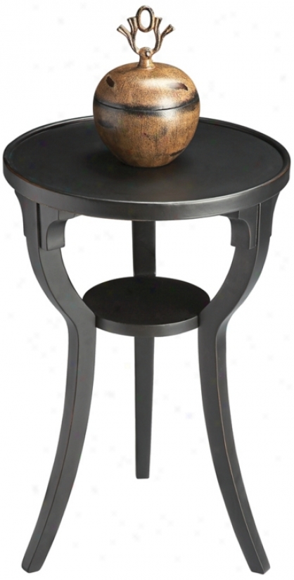 Black Licotice Wood Large Accent Table (u4767)