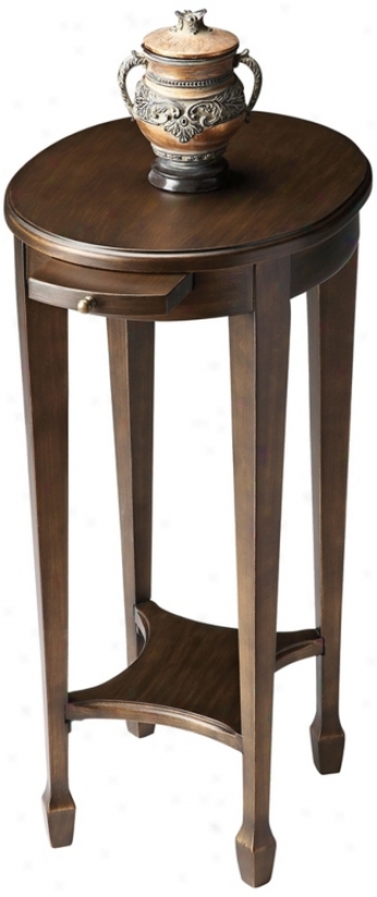 Black On Gold Tear Tray Accent Table (u4817)