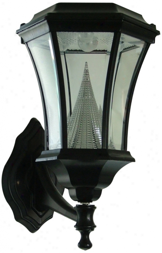 Black Sollar Lamp 15" High Outdoor Wall Light 2(2979)