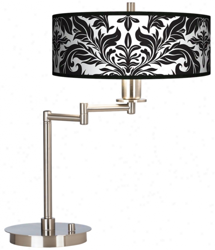 Black Tapestry Gickee Cfl Swing Arm Desk Lamp (61495-j6862)