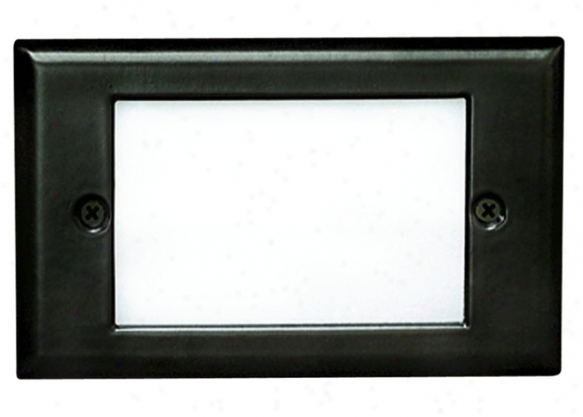 Black With Frosted Glass 4 1/2" Spacious Deck And Patio Light (l0757)