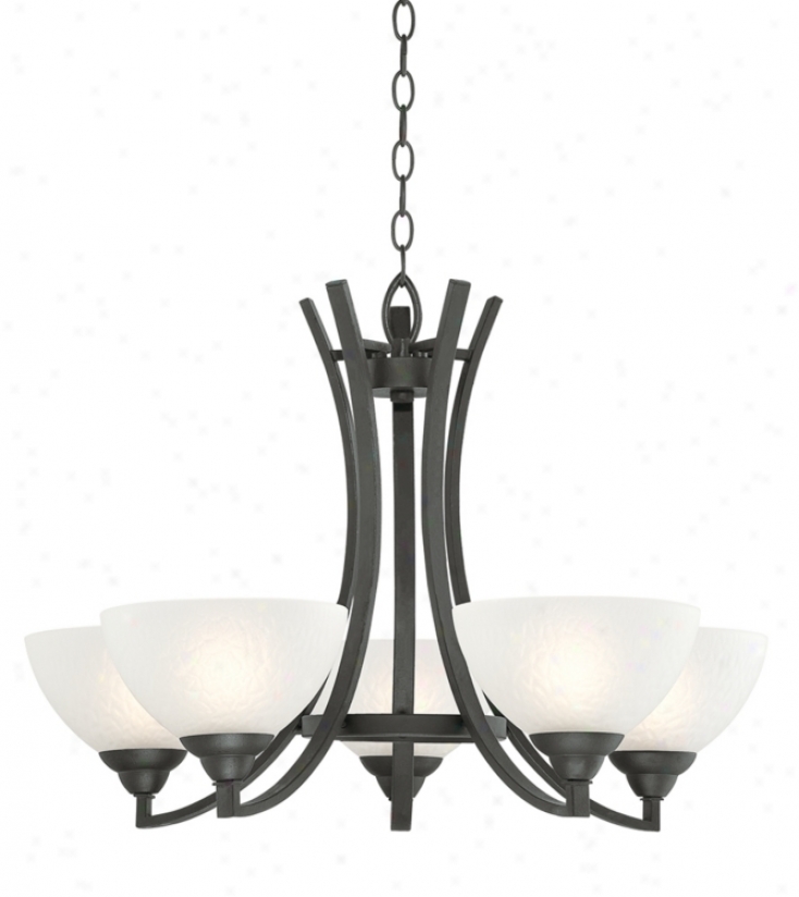 Mourning With Hammered Glass 30" Wide Chandelier (p0319)