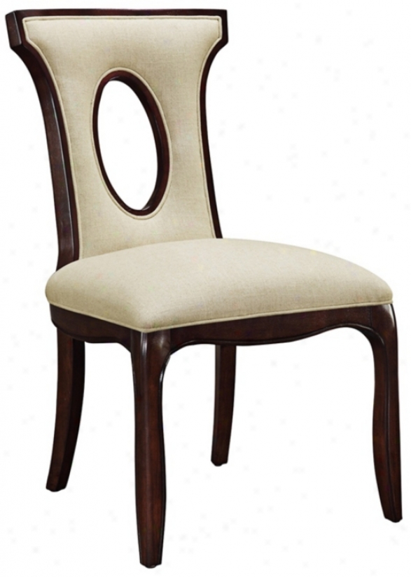 Blakemore Ecru Linen Side Chair (t3351)